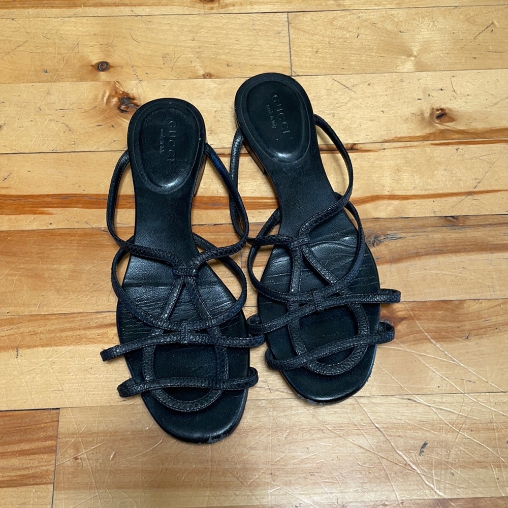 GUCCI Leather Sandal Slides 35/5